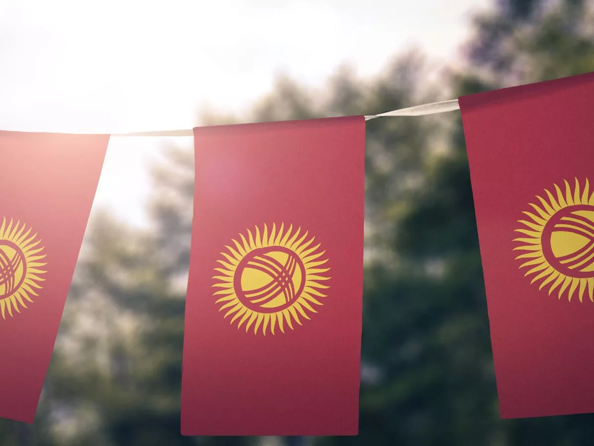 The Kyrgyz Republic flag Kyrgyz Republic flag